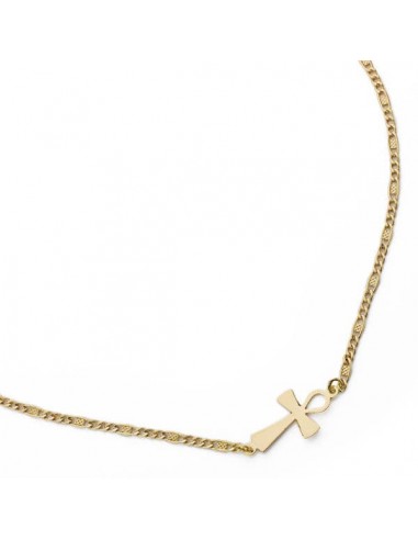 18K COLLAR ORO AMARILLO CRUZ DE LA VIDA 42CM