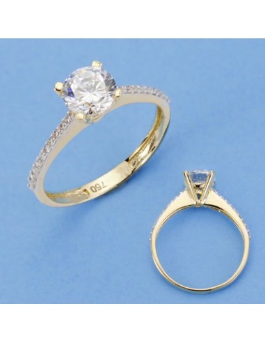 18K SOLITARIO ORO BICOLOR CIRCONITAS