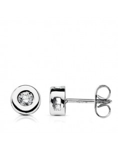 18K PENDIENTES ORO BLANCO DIAMANTES LABORATORIO 0 160 QTS. VS2-G. MEDIDA: 6 MM. CIERRE PRESION