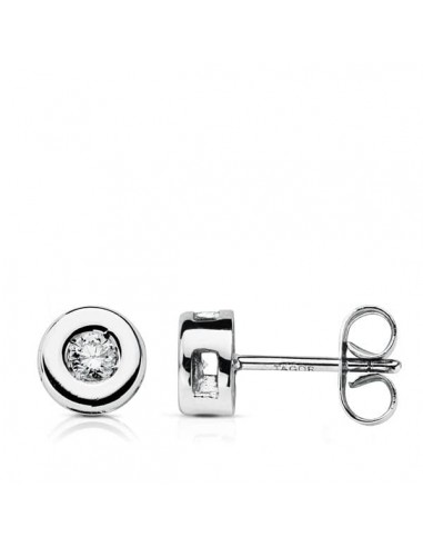 18K PENDIENTES ORO BLANCO DIAMANTES LABORATORIO 0 160 QTS. VS2-G. MEDIDA: 6 MM. CIERRE PRESION