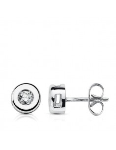 18K PENDIENTES ORO BLANCO DIAMANTES LABORATORIO 0 220 QTS. VS2-G. MEDIDA: 6 5 MM. CIERRE PRESION
