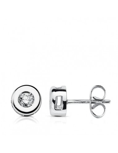 18K PENDIENTES ORO BLANCO DIAMANTES LABORATORIO 0 220 QTS. VS2-G. MEDIDA: 6 5 MM. CIERRE PRESION