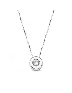 18K COLGANTE DIAMANTE DE LABORATORIO ORO BLANCO 6 5MM 0 110 QTS H-SI.