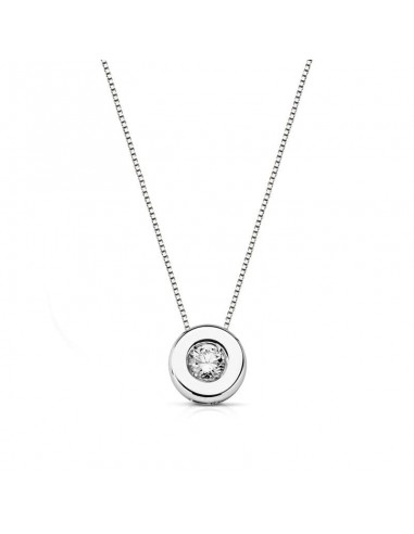 18K COLGANTE DIAMANTE DE LABORATORIO ORO BLANCO 6 5MM 0 110 QTS H-SI.