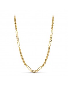 18K CORDON ORO AMARILLO SALOMONICO COMBINADO 50CM