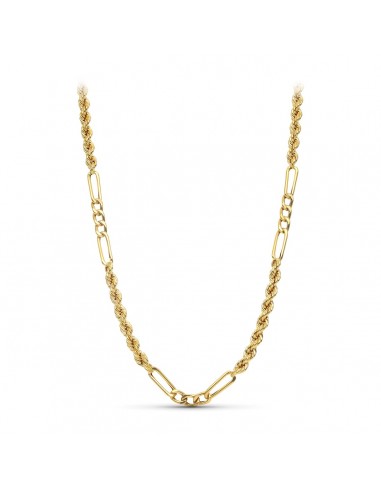 18K CORDON ORO AMARILLO SALOMONICO COMBINADO 50CM