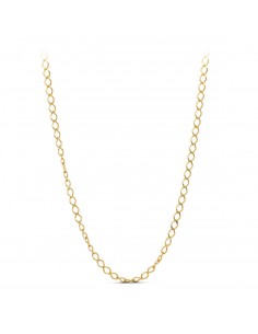 18K CADENA ORO AMARILLO ROMBO MACIZA 60CM