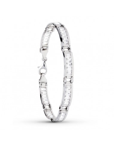 18K PULSERA ORO BLANCO CIRCONITA 20CM