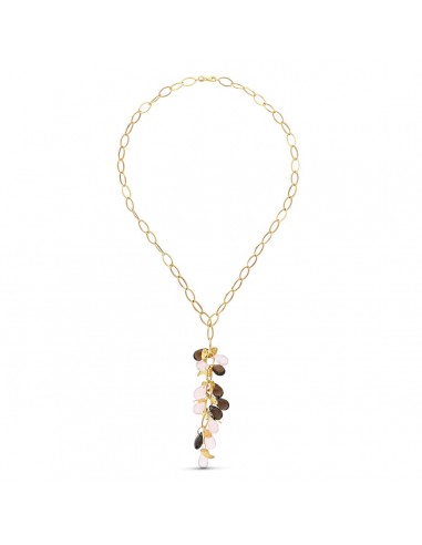 18K GARGANTILLA ORO AMARILLO PIEDRAS COLOR