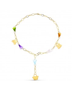18K GARGANTILLA ORO AMARILLO PIEDRAS Y MOTIVOS