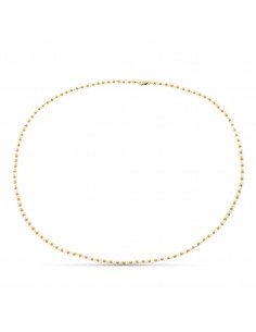 18K COLLAR ORO AMARILLO PERLA Y ANILLAS ORO 45CM