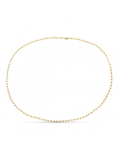 18K COLLAR ORO AMARILLO PERLA Y ANILLAS ORO 45CM