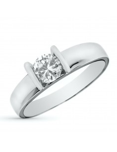 18K SOLITARIO ORO BLANCO CIRCONITA