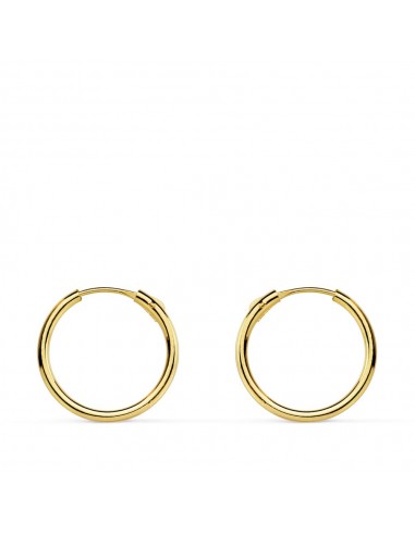18K AROS ORO AMARILLO HUECOS REDONDOS 13X1.20 MM