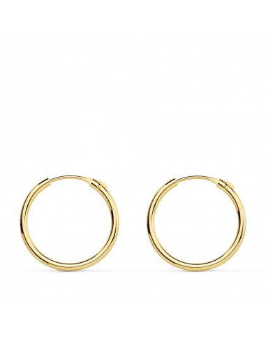 18K AROS ORO AMARILLO HUECOS REDONDOS 15X1.20 MM