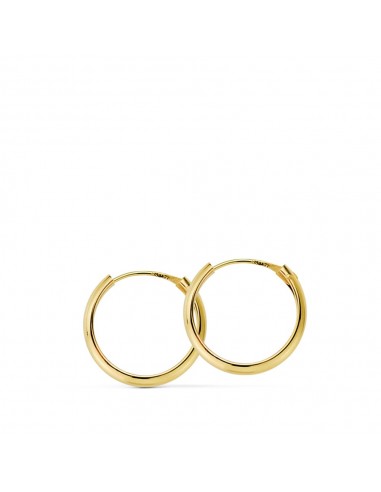 18K AROS ORO AMARILLO MEDIA CAÑA LISOS LIGEROS 14X2 MM