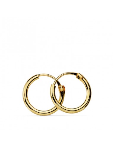 18K AROS ORO AMARILLO REDONDOS LISOS LIGEROS 10X1.20 MM
