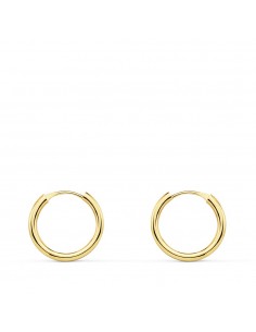 18K AROS ORO AMARILLO REDONDOS LISOS LIGEROS 12X1.50 MM