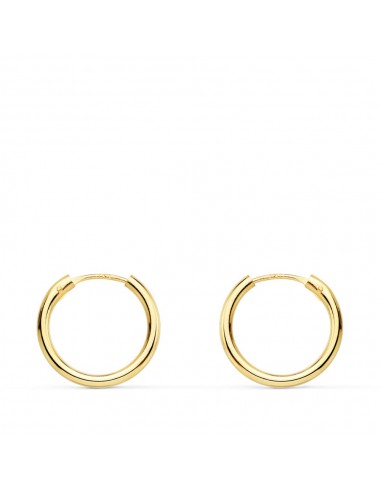 18K AROS ORO AMARILLO REDONDOS LISOS LIGEROS 14X1.50 MM