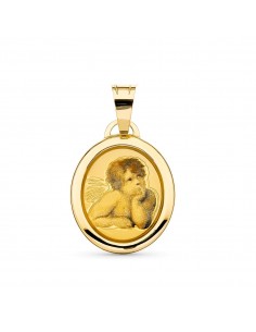 18K MEDALLA ORO AMARILLO ANGELITO 19 X 15 MM