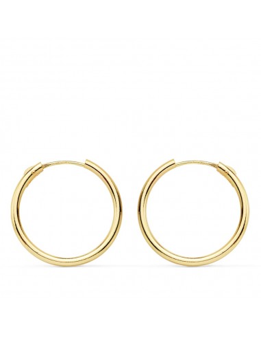 18K AROS ORO AMARILLO REDONDOS LISOS LIGEROS 18X1.50 MM