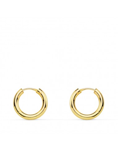 18K AROS ORO AMARILLO REDONDOS LISOS LIGEROS 12X2 MM