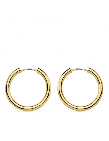 18K AROS ORO AMARILLO REDONDOS LISOS LIGEROS 18X2 MM