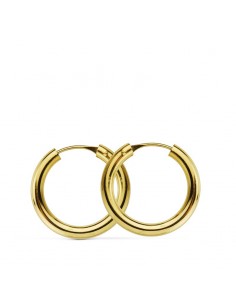 18K AROS ORO AMARILLO REDONDOS LISOS LIGEROS 18X2.5 MM