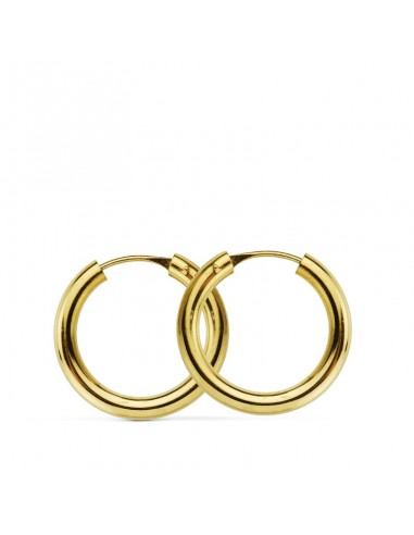 18K AROS ORO AMARILLO REDONDOS LISOS LIGEROS 18X2.5 MM