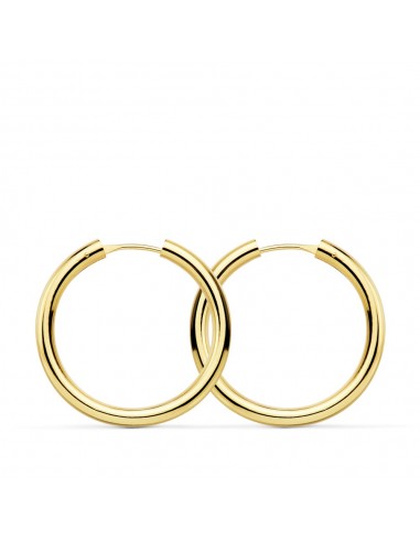 18K AROS ORO AMARILLO REDONDOS LISOS LIGEROS 24X2.5 MM