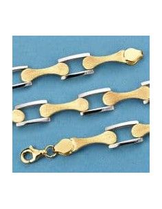 18K PULSERA BICOLOR. 19 CM. 7.40 GRS.