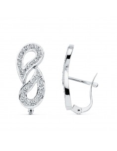 18K PENDIENTES CIRCONITA ORO BLANCO CATALAN
