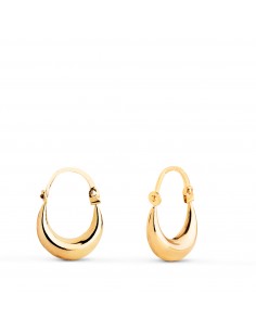 18K PENDIENTES AROS  ORO AMARILLO MORCILLA HUECOS. MEDIDA: 15X11 MM CIERRE GANCHO. GROSOR: 4 MM