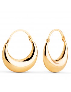 18K PENDIENTES AROS ORO AMARILLO MORCILLA HUECOS. MEDIDA: 24X21 MM CIERRE GANCHO. GROSOR: 6 MM