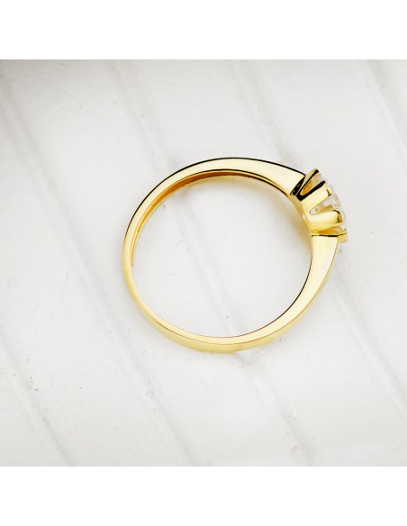 18K SOLITARIO ORO AMARILLO CIRCONITA GARRAS 6,5 MM. ANCHO CUERPO: 2 MM