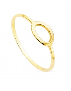 18K SORTIJA ORO AMARILLO LISA MOTIVO OVAL 8 X 5 MM