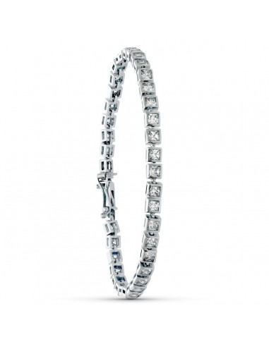 18K PULSERA ORO BLANCO CIRCONITA 20CM