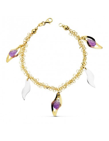 18K PULSERA FETICHES BICOLOR 19CM