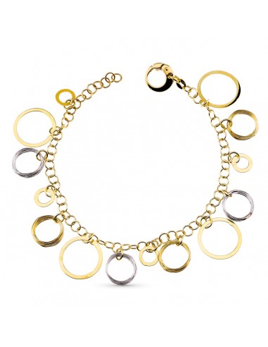 18K PULSERA BICOLOR ARITOS