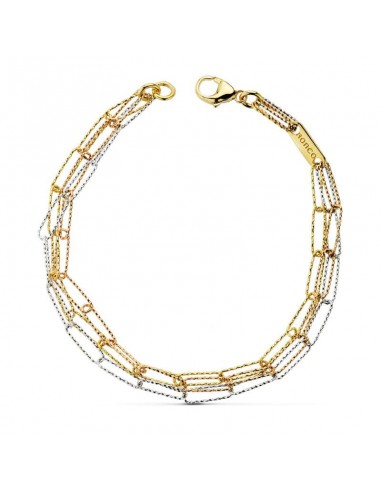 18K PULSERA TRICOLOR 19.5CM