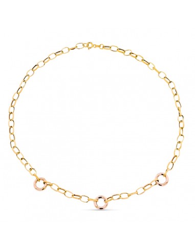18K GARGANTILLA ORO BICOLOR ESLABONES 45CM