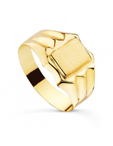 18K SELLO ORO AMARILLO HUECO CADETE. ZONA GRABADO: 7 5 X 5 5MM