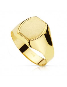 18K SELLO ORO AMARILLO CABALLERO HUECO CABEZA TONEL. ZONA GRABADO: 10X9 MM