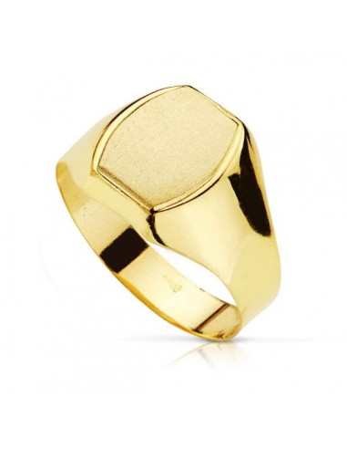 18K SELLO ORO AMARILLO CABALLERO HUECO CABEZA TONEL. ZONA GRABADO: 10X9 MM