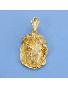 18K CABEZA DE CRISTO FUNDIDO 27 X 17 MM