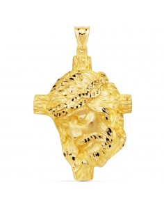 18K CABEZA DE CRISTO FUNDIDO 48 X 38 MM