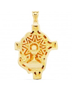18K CABEZA DE CRISTO FUNDIDO 48 X 38 MM 2