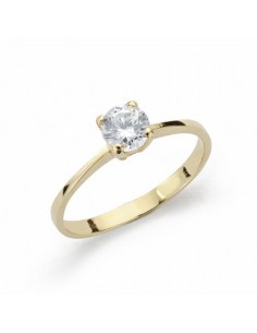 18K SOLITARIO ORO AMARILLO CIRCONITA 4.5 MM