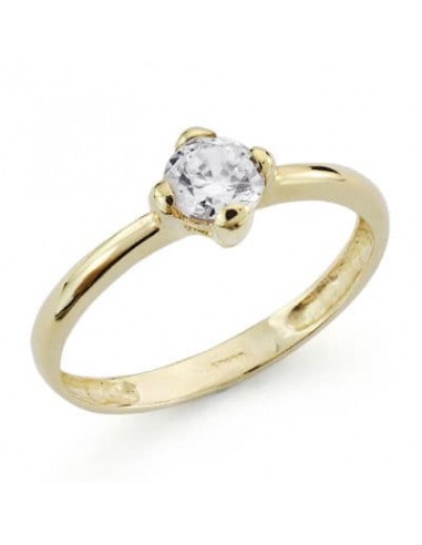 18K SOLITARIO ORO AMARILLO CIRCONITA 5 MM