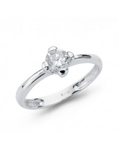 18K SOLITARIO ORO BLANCO CIRCONITA 5 MM